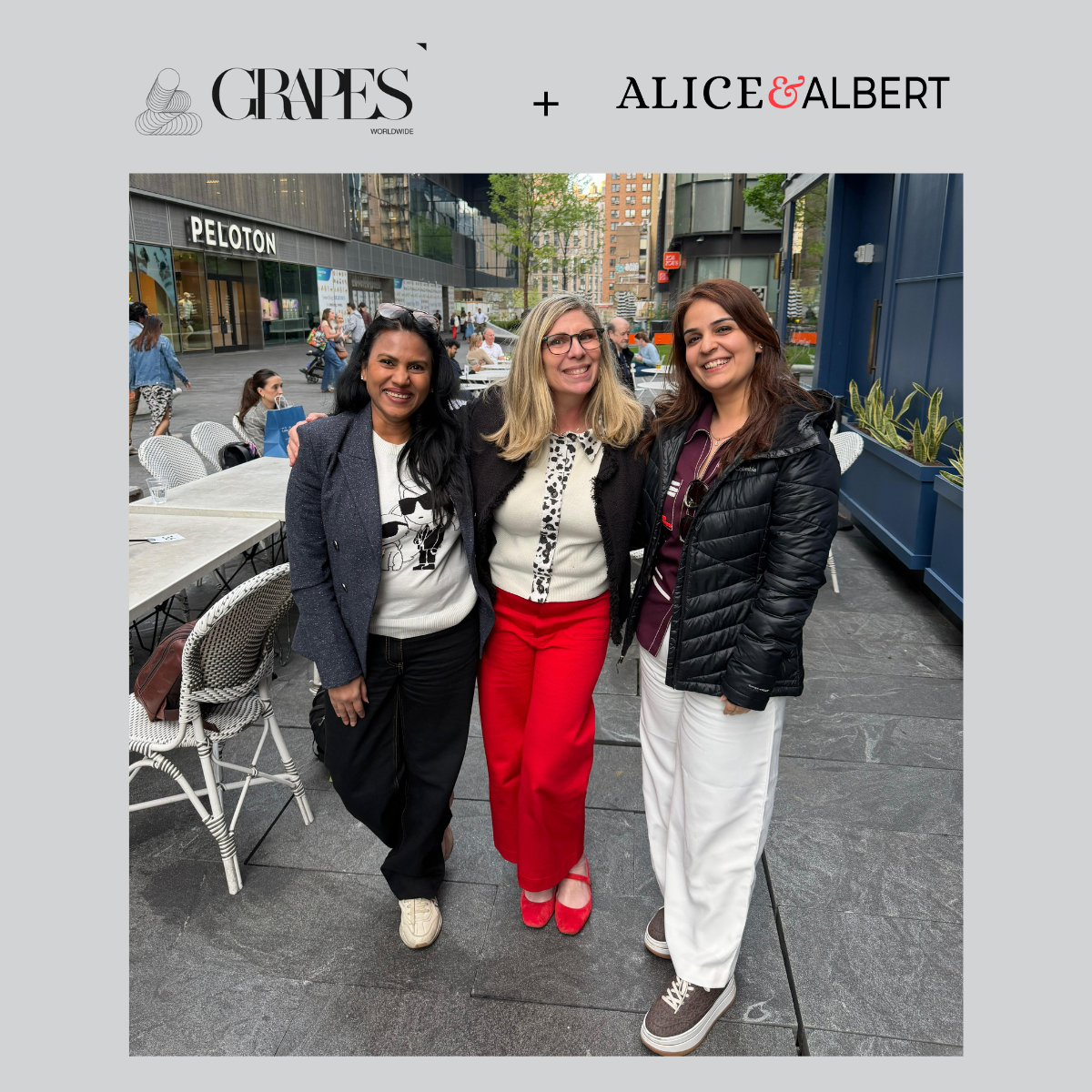 Shradha Agarwal, Jenn Moyer-Smith and Sini Magon together in New York City.